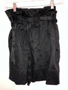 Soulmates Black Paper Bag Waist Skirt Size 7